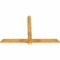Ekena Millwork Eugene Rough Sawn Timber Gable Bracket, Western Red Cedar, 60"W x 40"H x 2"D x 4"F, 16/12 Pitch GBW060X40X0204EUG00RWR - alternate 5